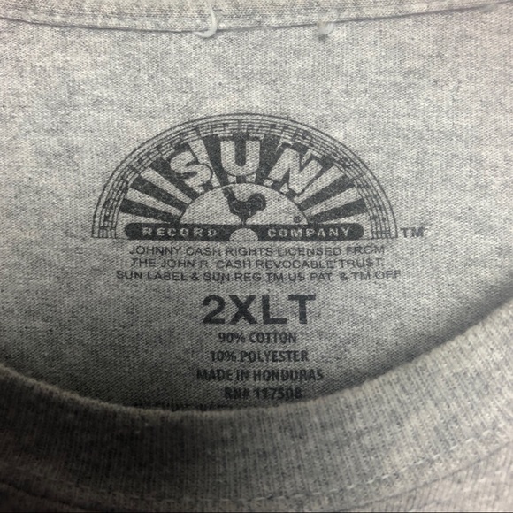 JOHNNY CASH SUN RECORD Graphic Tee | Gray | 2XL - Picture 3 of 5